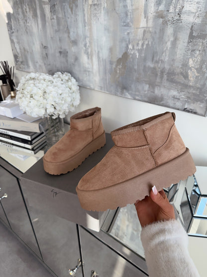 Botas de plataforma forradas Nina camel