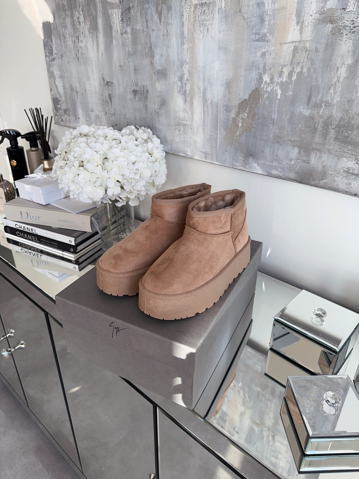 Botas de plataforma forradas Nina camel