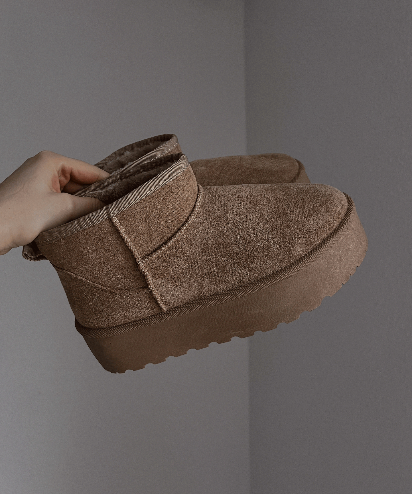 Botas de plataforma forradas Nina camel