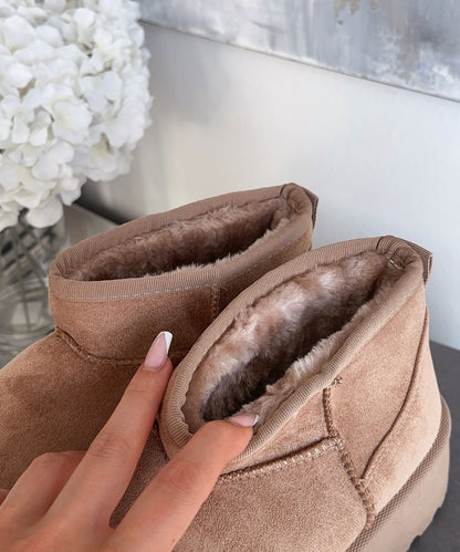 Botas de plataforma forradas Nina camel