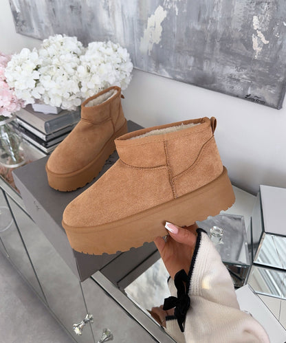Botas de plataforma forradas Nina Chestnut