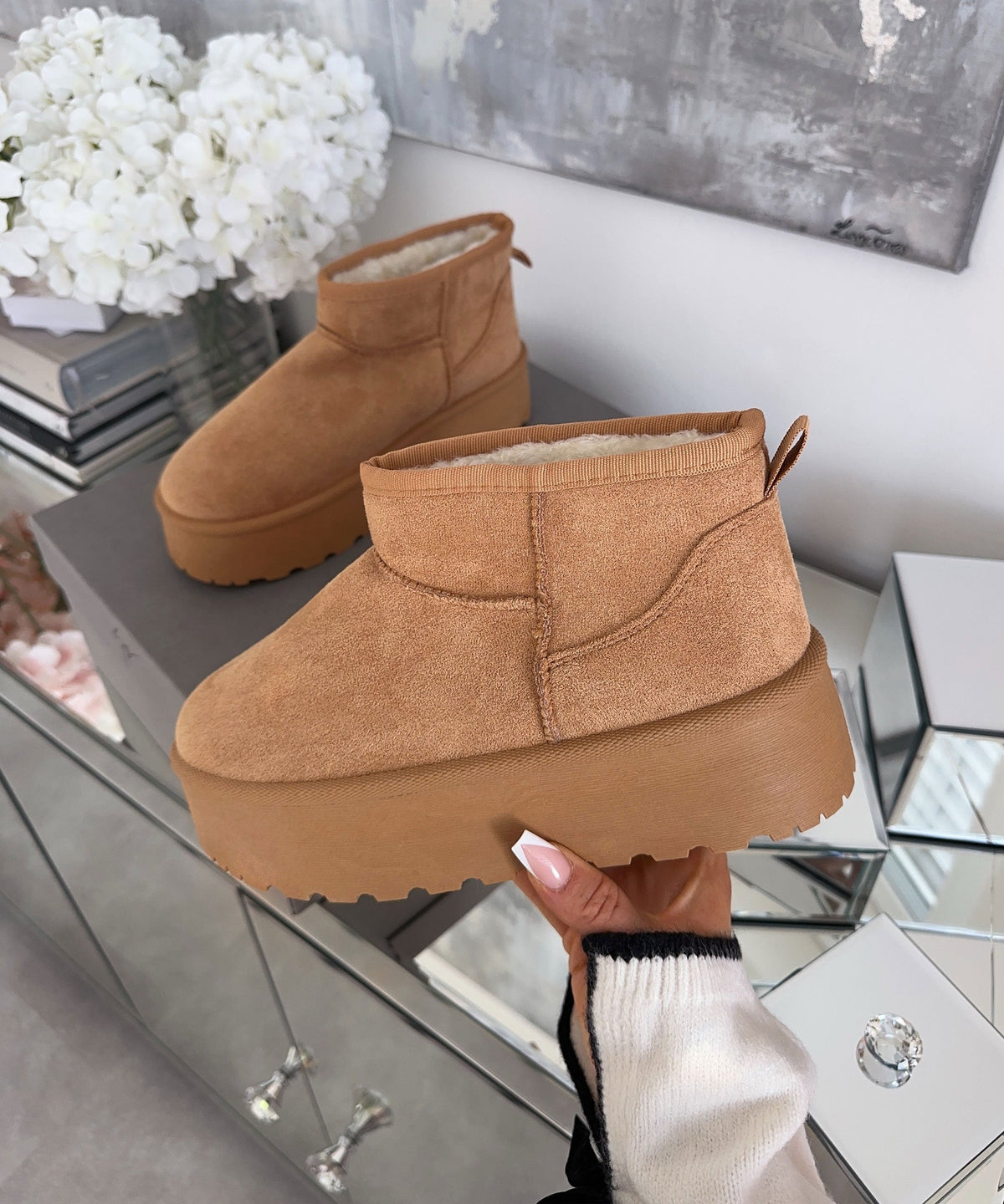 Botas de plataforma forradas Nina Chestnut