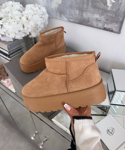 Botas de plataforma forradas Nina Chestnut
