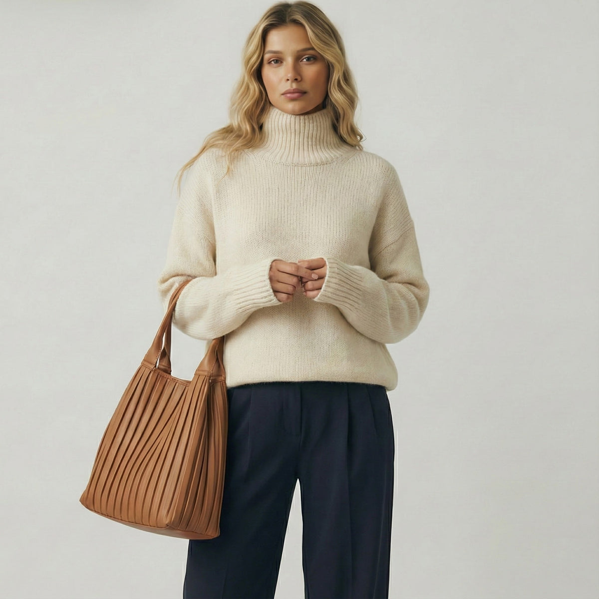 BELLA | Elegant jersey de cuello alto