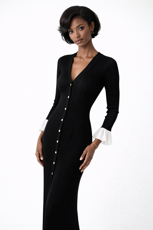 NIA | Elegante vestido de mujer: silueta femenina y look con estilo