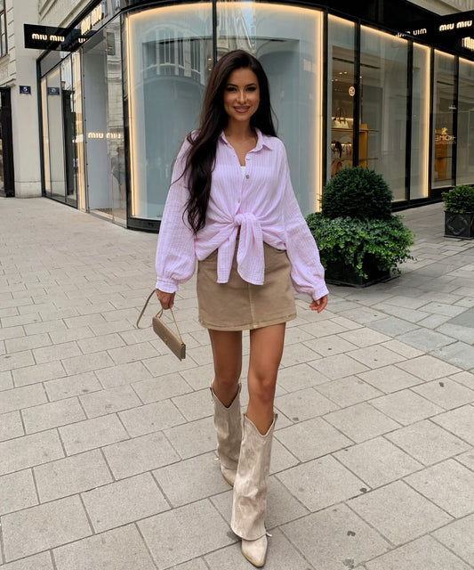 Botas cowboy Lavinia beige