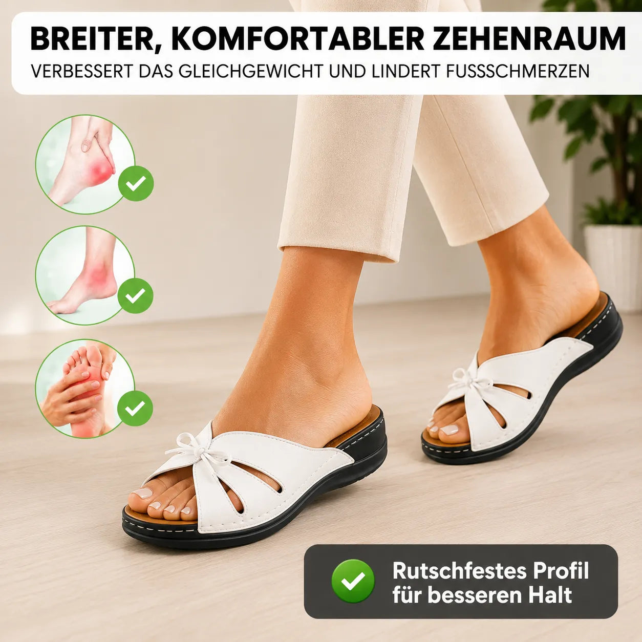 LuftSchritt Sandalia de confort — Ultraligera · Transpirable · Cómodo durante todo el día