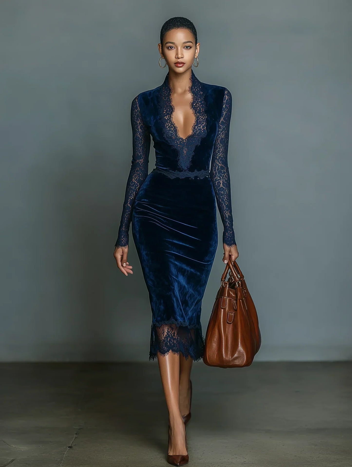ELLIE | VESTIDO MIDI EN V