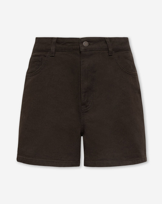 MOM DENIM SHORT MARRÓN