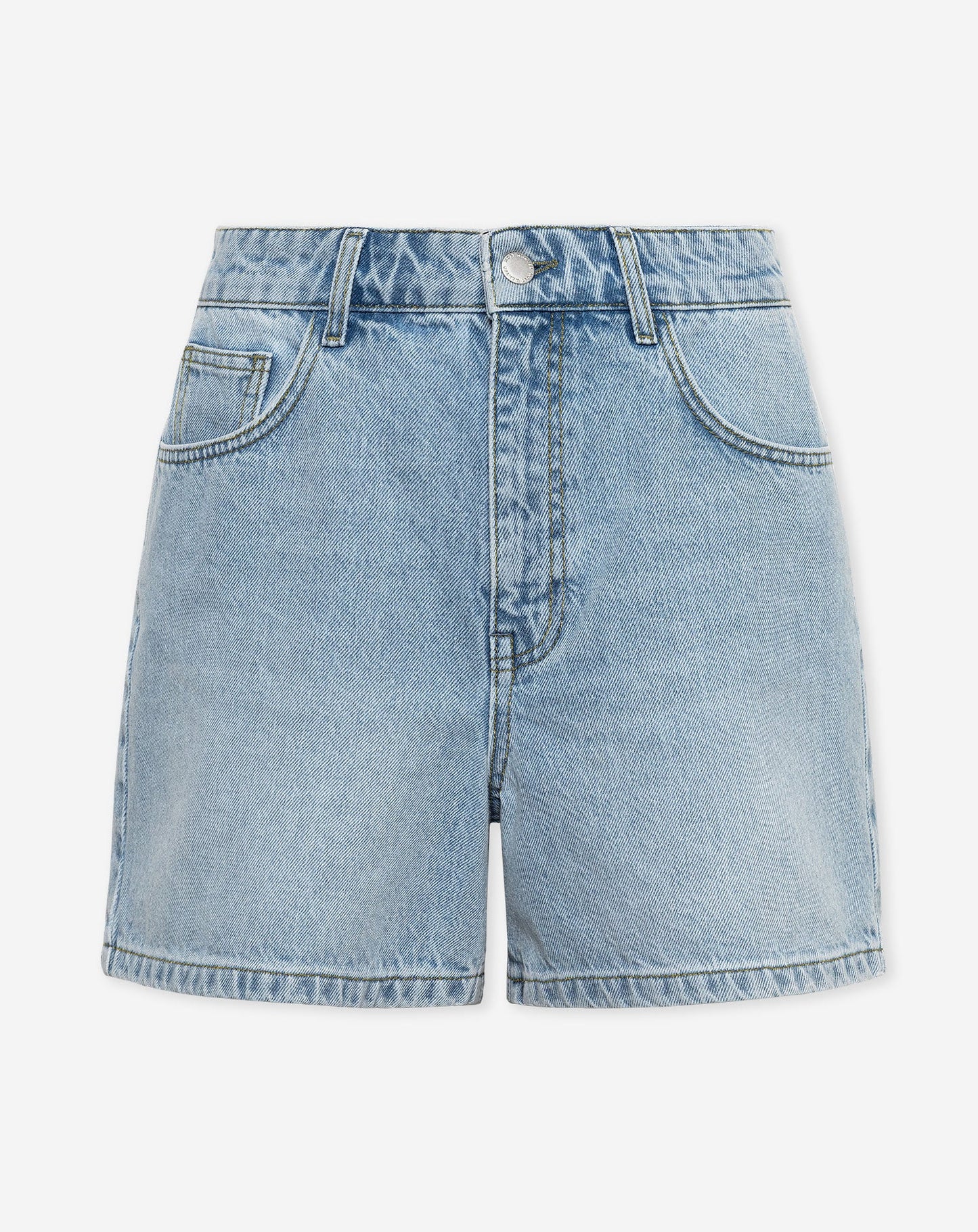 MOM DENIM SHORT AZUL CLARO