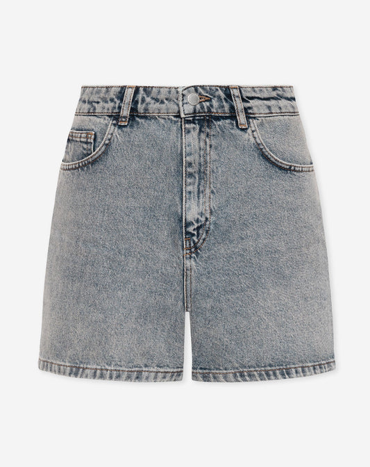 MOM DENIM SHORT AZUL VINTAGE