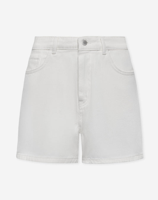 MOM DENIM SHORT BLANCO