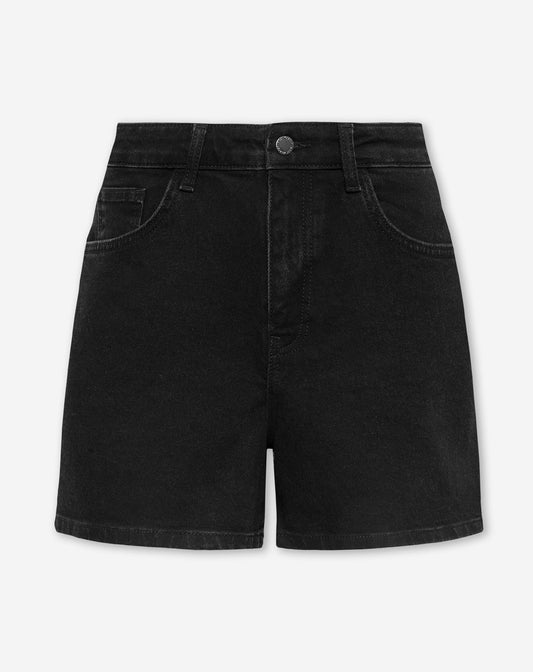 COMFORT MOM DENIM SHORT NEGRO