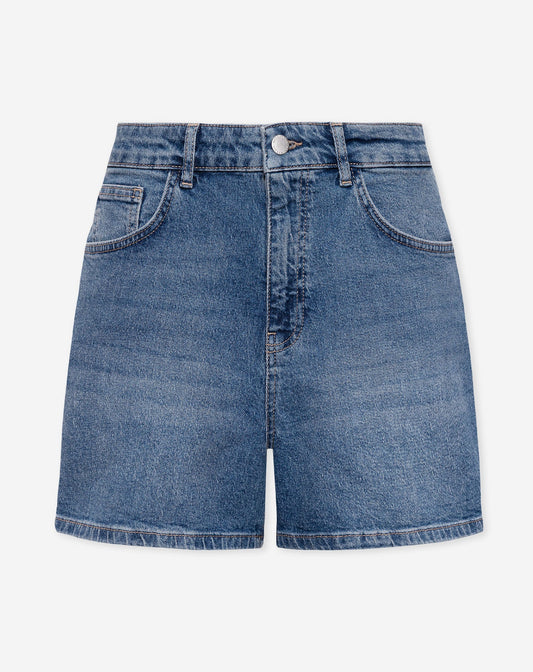 COMFORT MOM DENIM SHORT AZUL MEDIO