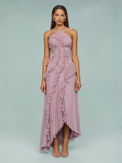 LIYANA | Vestido de volantes en espiral