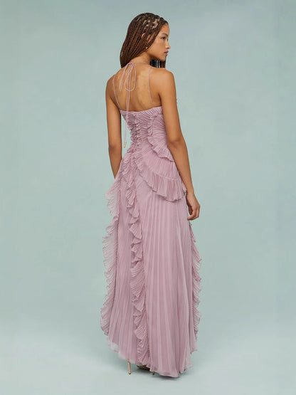 LIYANA | Vestido de volantes en espiral