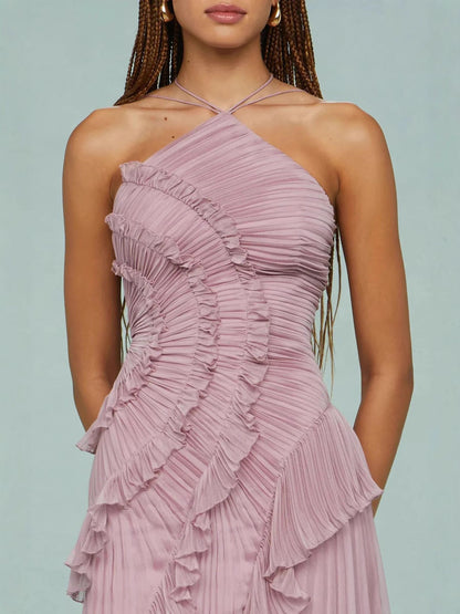 LIYANA | Vestido de volantes en espiral