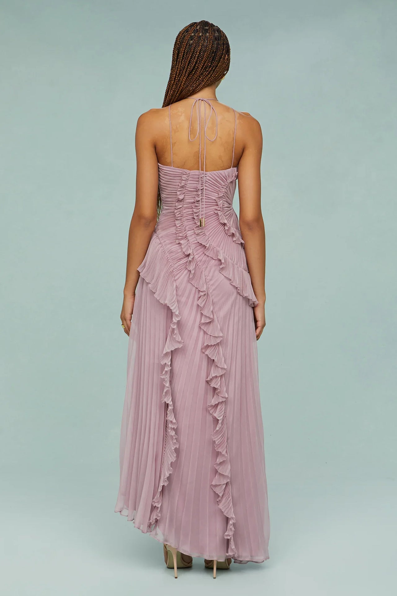 LIYANA | Vestido de volantes en espiral