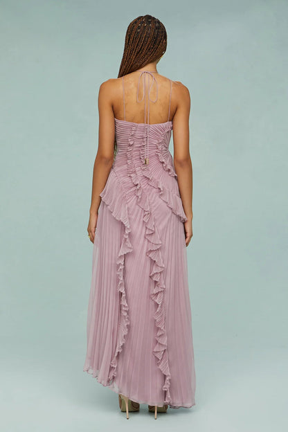 LIYANA | Vestido de volantes en espiral