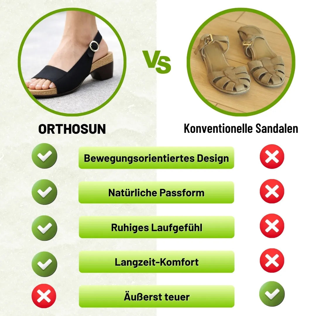OrthoSun Sandalias de confort que alivian el dolor | Diseño ergonómico