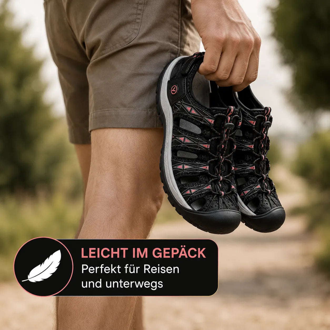 Orthotrekking - Sandalias de confort que alivian el dolor para caminar y hacer senderismo | Antideslizantes y ultraligeras