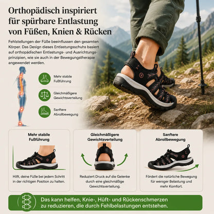Orthotrekking - Sandalias de confort que alivian el dolor para caminar y hacer senderismo | Antideslizantes y ultraligeras