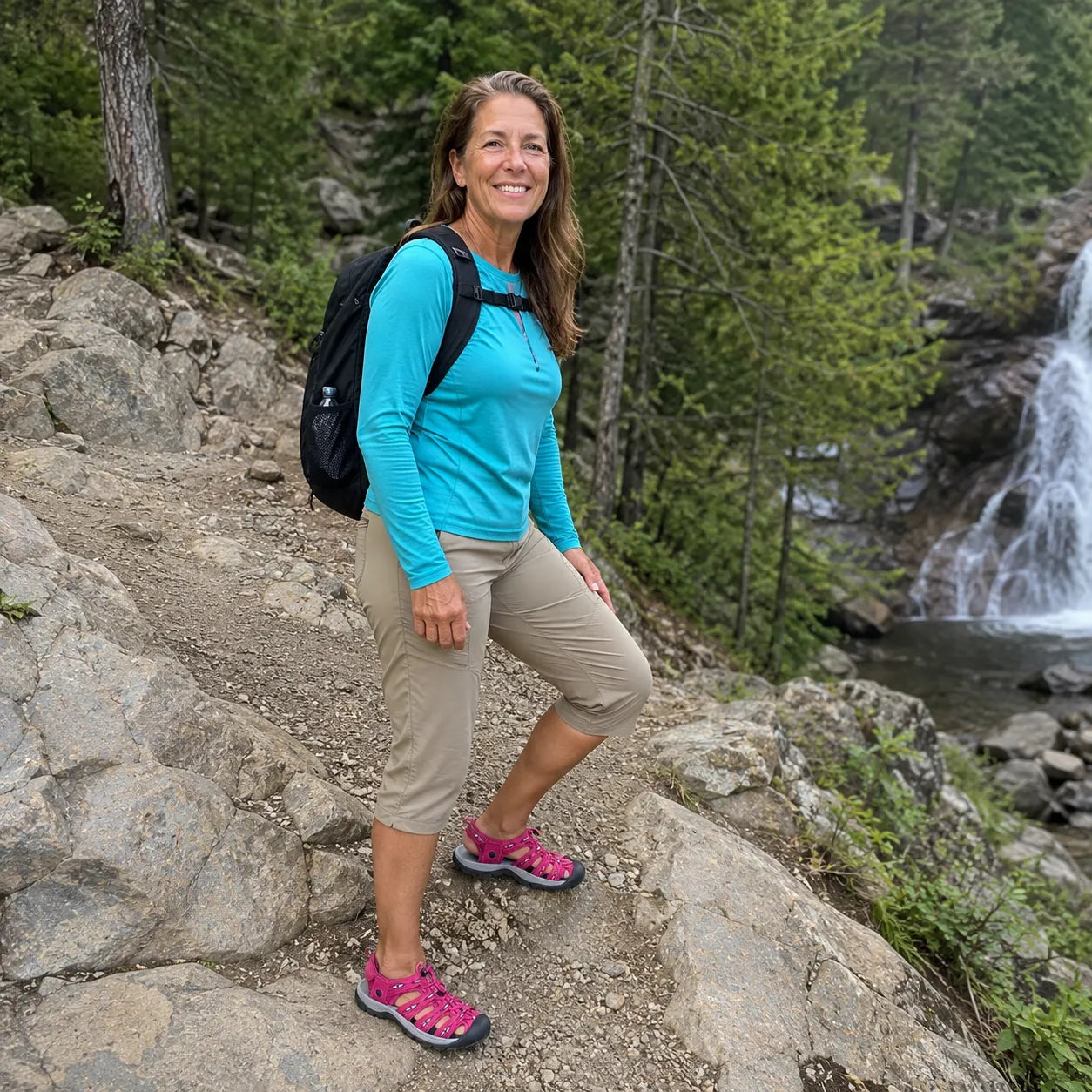 Orthotrekking - Sandalias de confort que alivian el dolor para caminar y hacer senderismo | Antideslizantes y ultraligeras