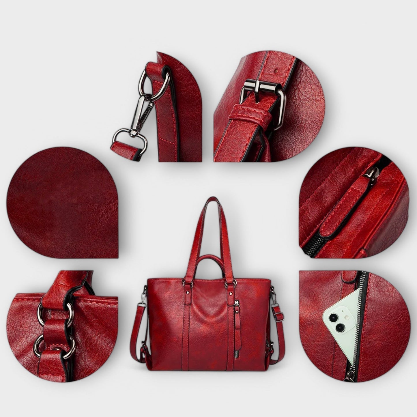 Olivia - Bolso de cuero grande