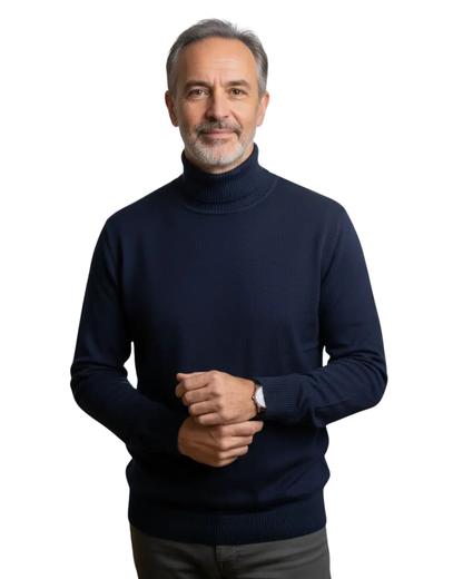 DELACROIX | Jersey de punto de cuello alto para hombre