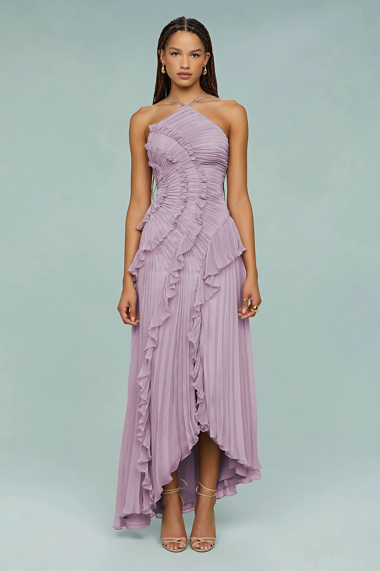 LIYANA | Vestido de volantes en espiral
