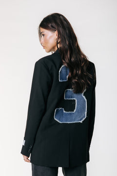 Jesra Blazer Denim Patch | Black