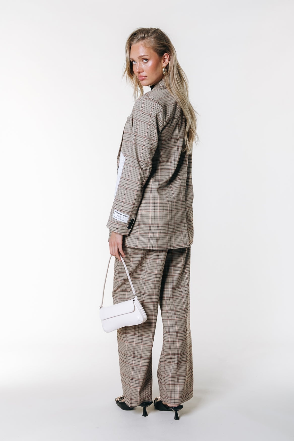 Paris Check Patch Blazer | Medium brown