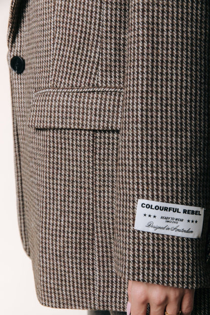 Jesra Check Blazer | Brown