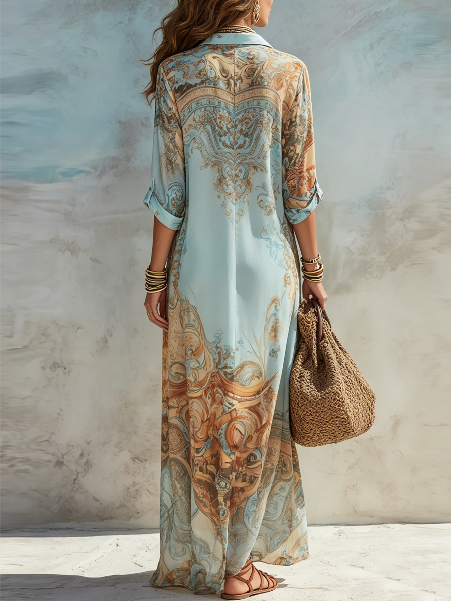 LORNA | VESTIDO CHEMISSE MEDITERRANEO