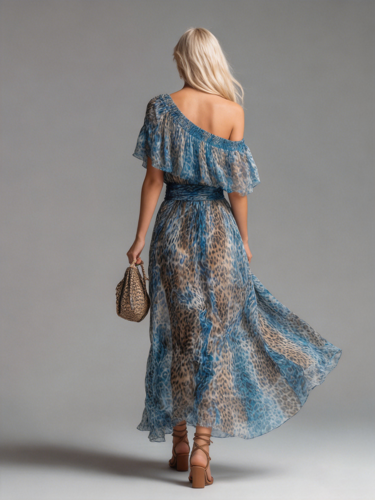 SELVAGGI | VESTIDO ESTAMPADO LEOPARDO