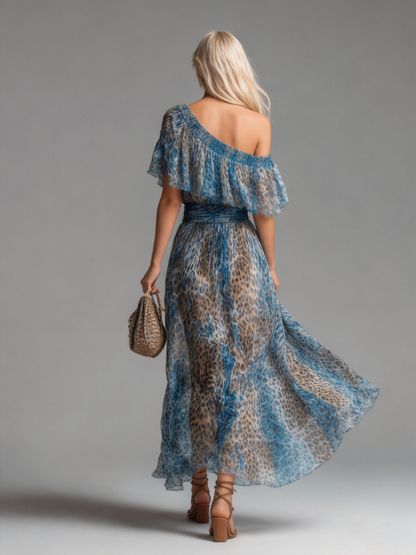 SELVAGGI | VESTIDO ESTAMPADO LEOPARDO