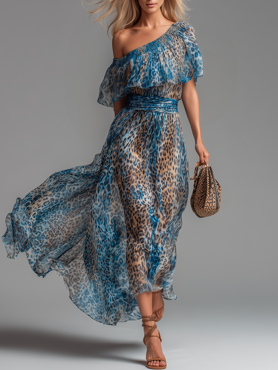 SELVAGGI | VESTIDO ESTAMPADO LEOPARDO