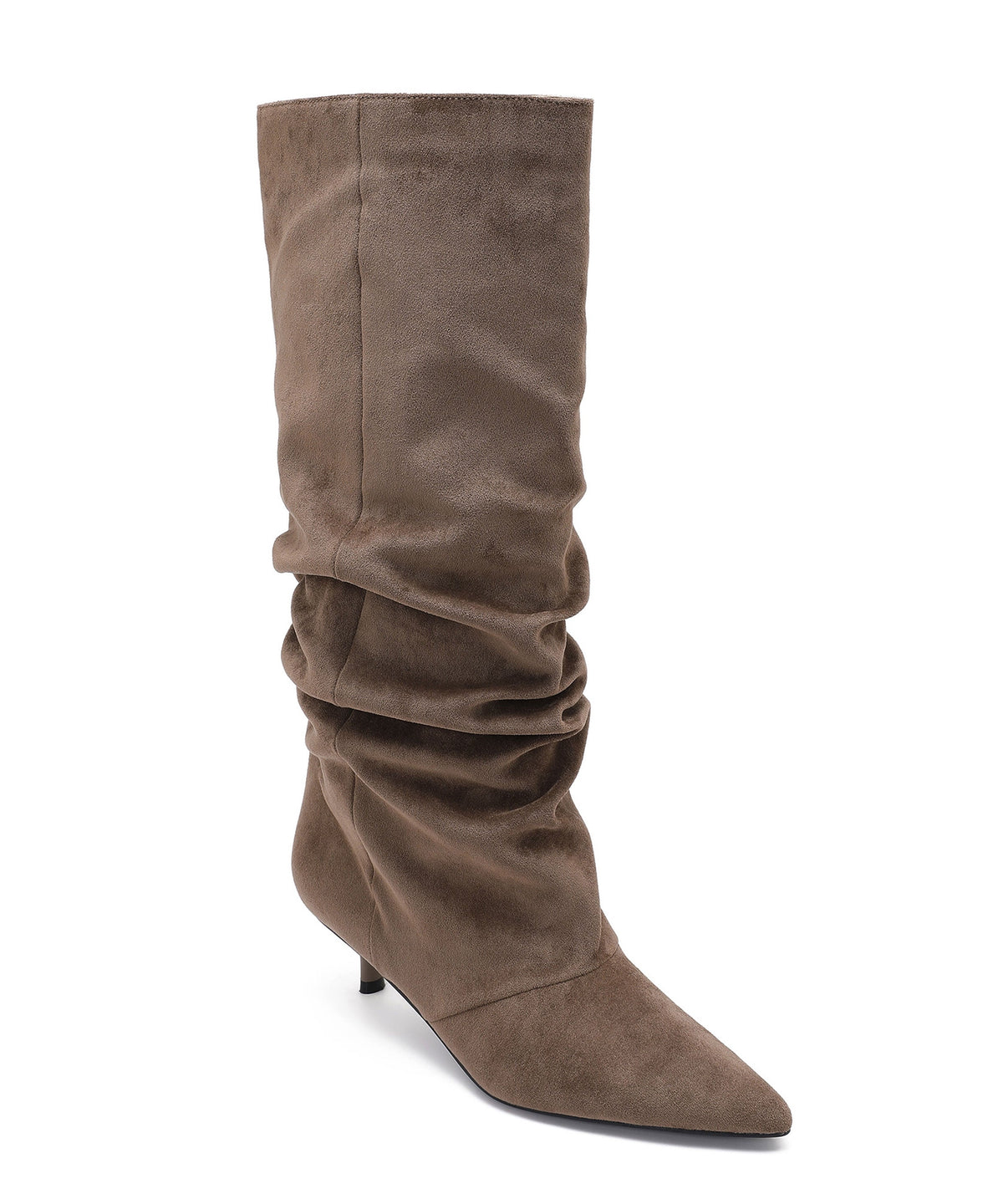Botas de ante de tacón de aguja Brea Camel