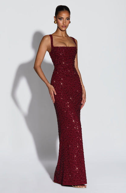 ROSALIND | Vestido maxi con escote cuadrado
