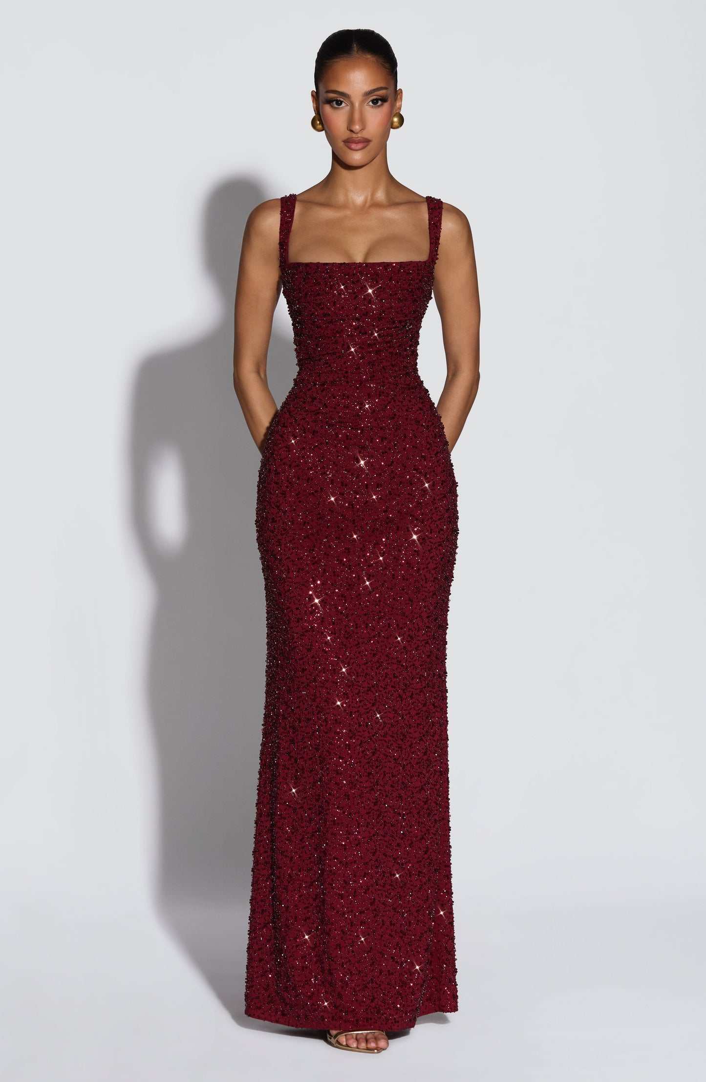 ROSALIND | Vestido maxi con escote cuadrado