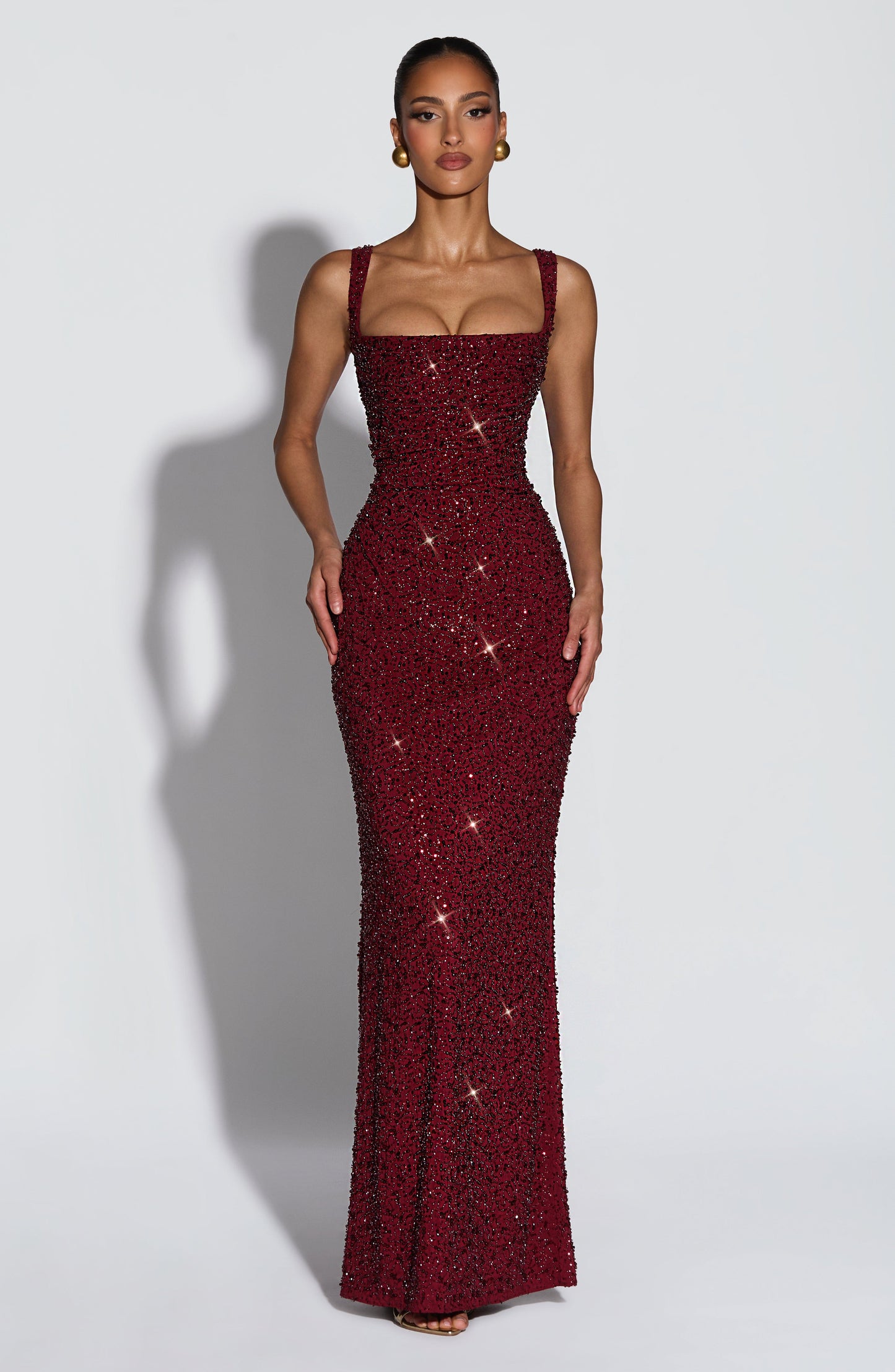 ROSALIND | Vestido maxi con escote cuadrado