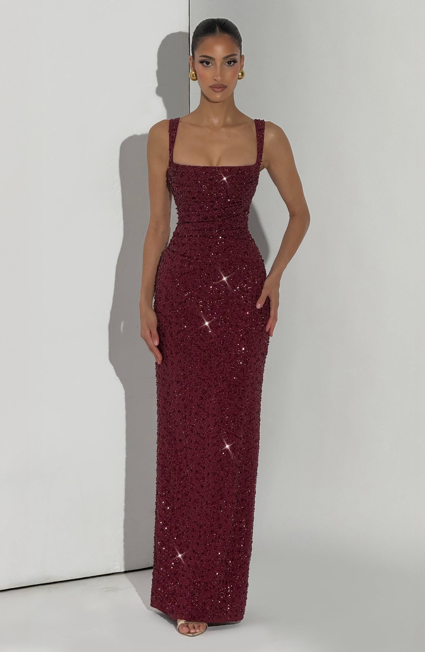 ROSALIND | Vestido maxi con escote cuadrado