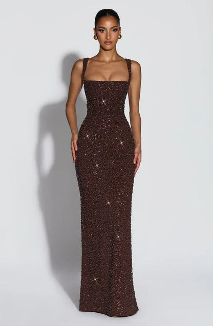 ROSALIND | Vestido maxi con escote cuadrado