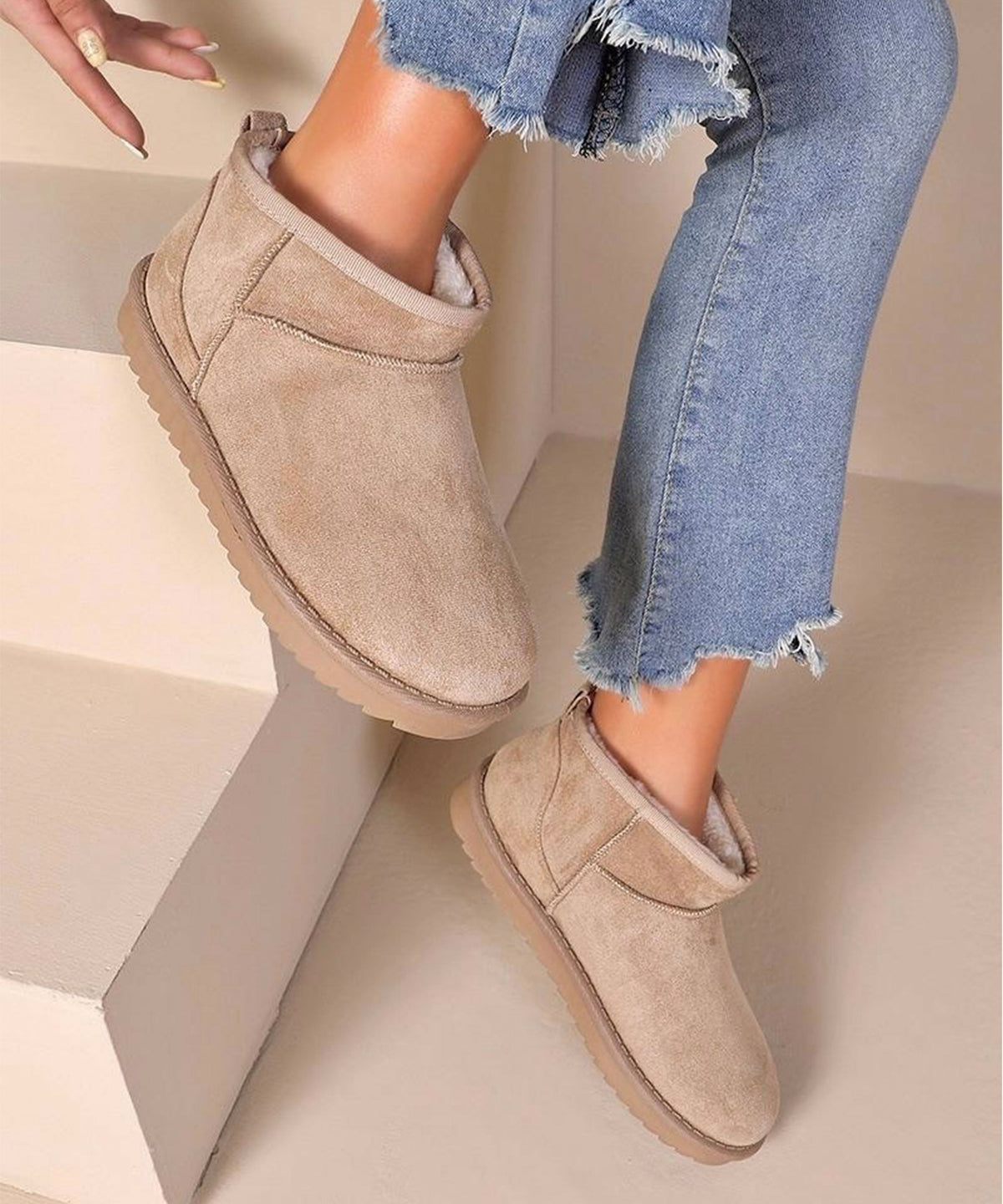 Botas forradas Ciri color topo