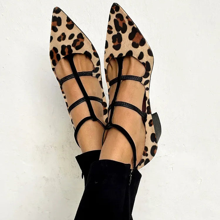 Franca | Zapatos de tacón con correa de leopardo