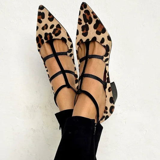 Franca | Zapatos de tacón con correa de leopardo