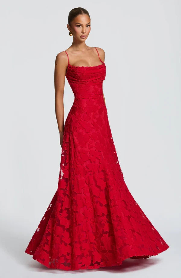 SOFIA | Vestido maxi de encaje elegante