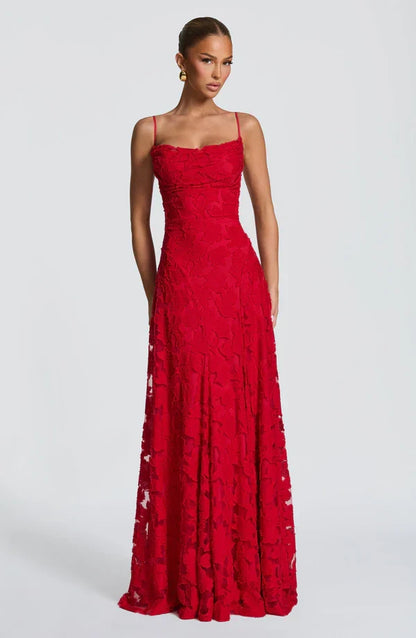 SOFIA | Vestido maxi de encaje elegante