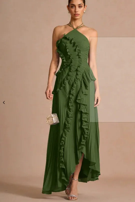 LIYANA | Vestido de volantes en espiral