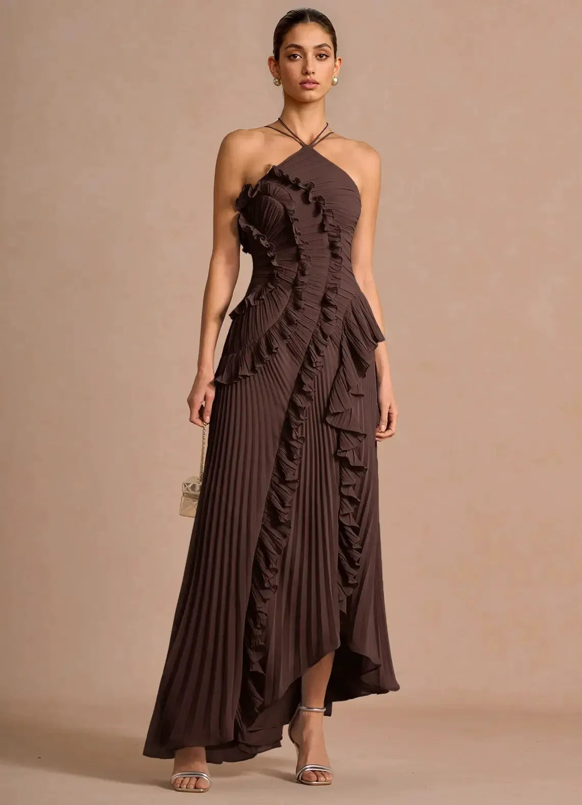 LIYANA | Vestido de volantes en espiral